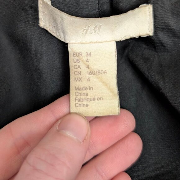 H&M Black Side Zip Coat - Picture 7 of 8